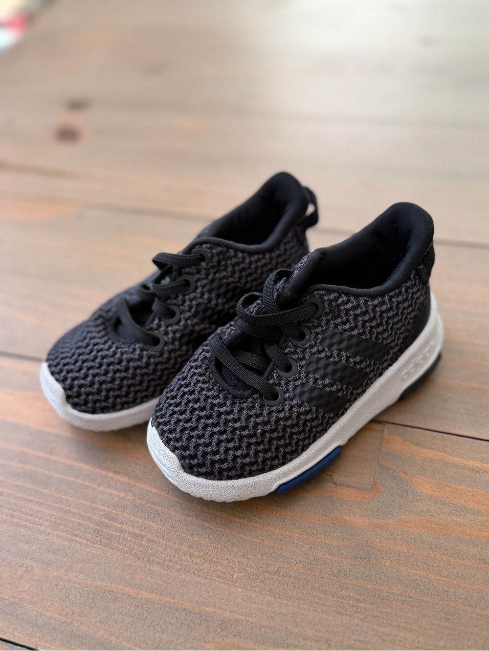 Adidas Black Lite Racer Toddler Sneakers - Size 5